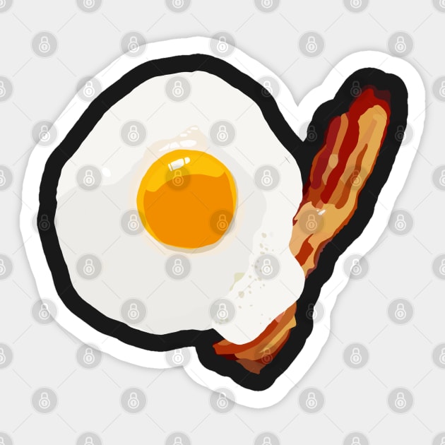 Bacon and Egg Sticker by ElviaMontemayor